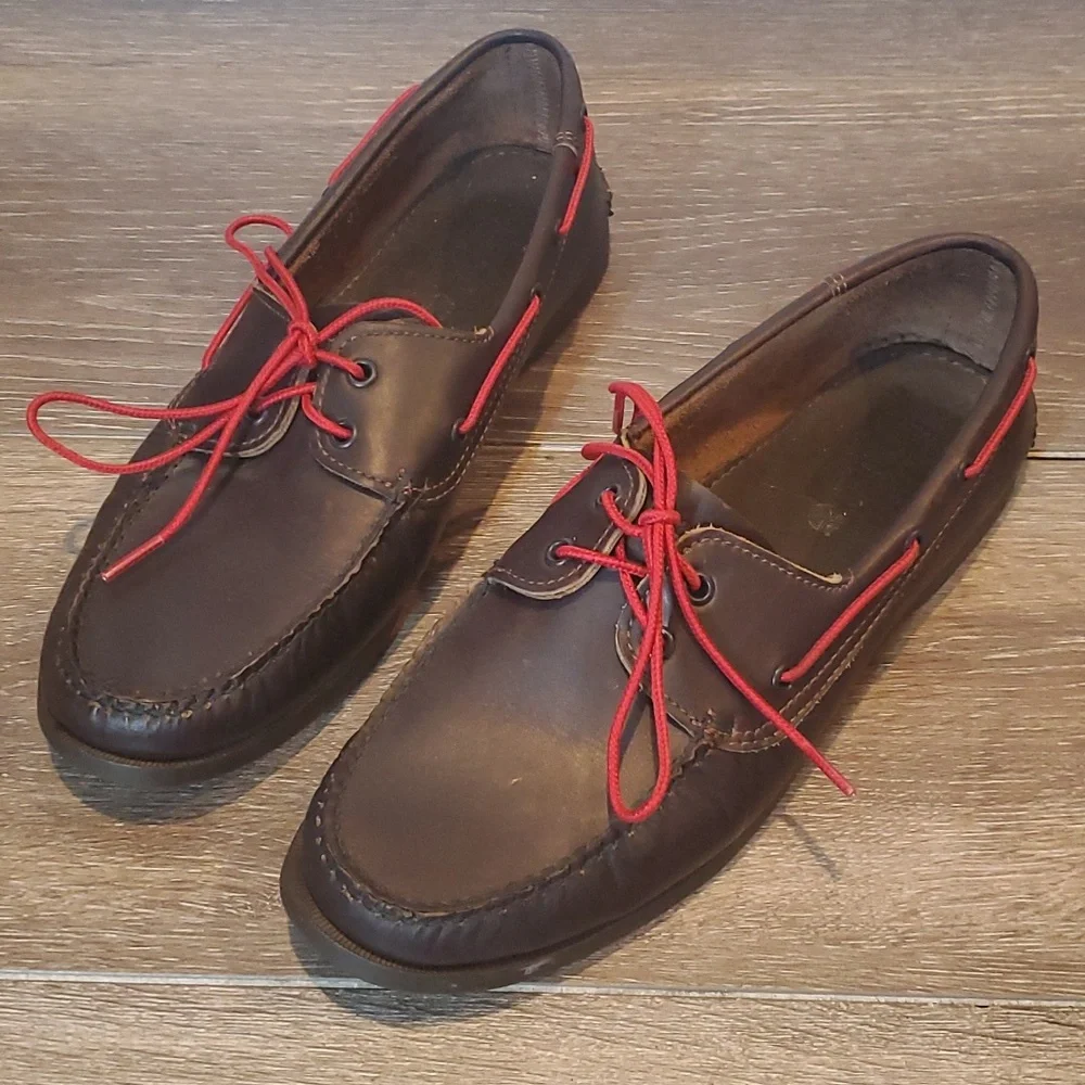 Timberland Brig 2 Eye‎ Boat Shoes Dark Brown Men's 11M